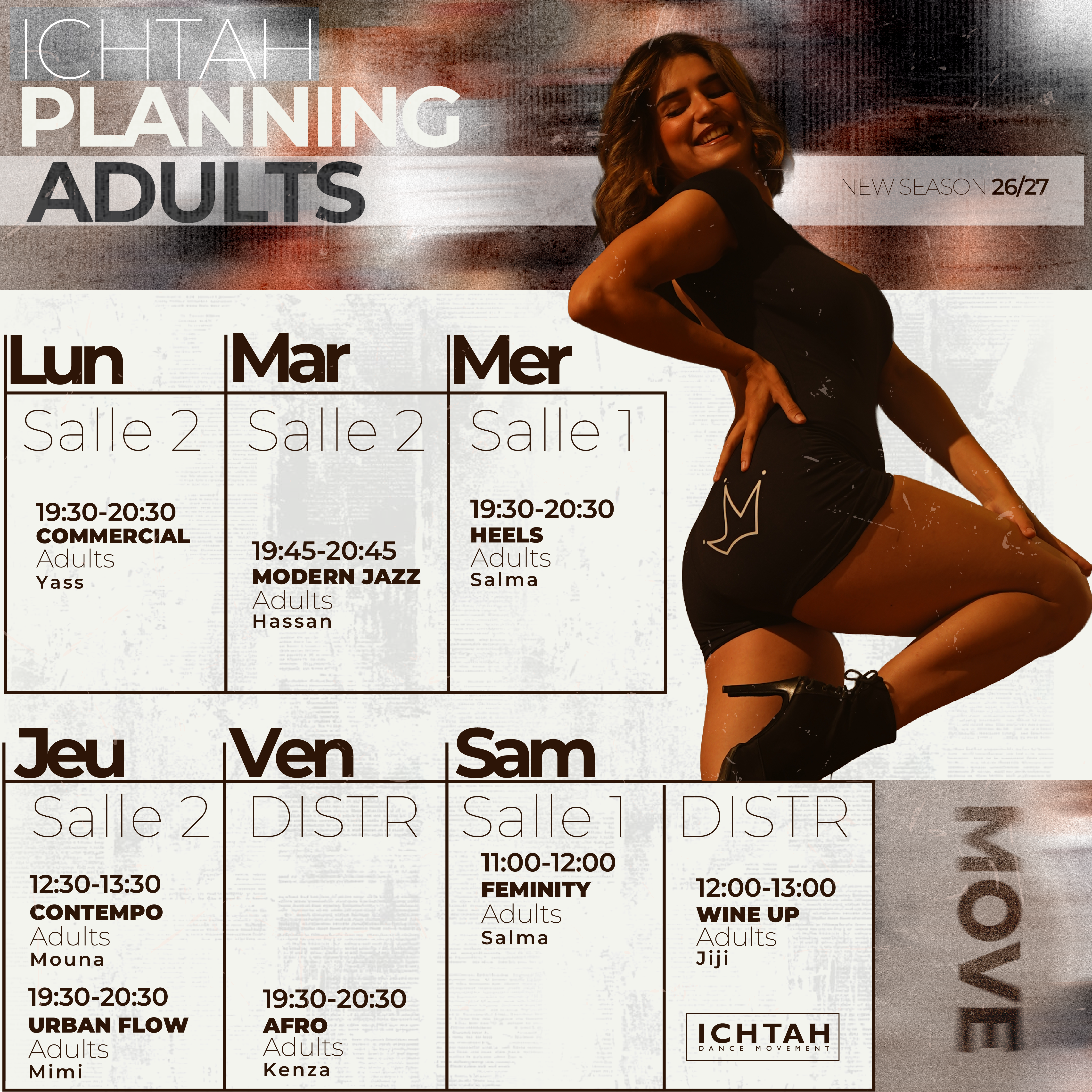 Illustration provisoire du planning Adultes